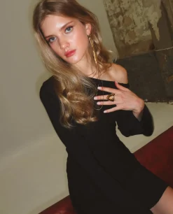 VESTIDO NIGHT ICON  · NEGRO