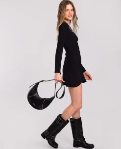 VESTIDO NIGHT ICON  · NEGRO