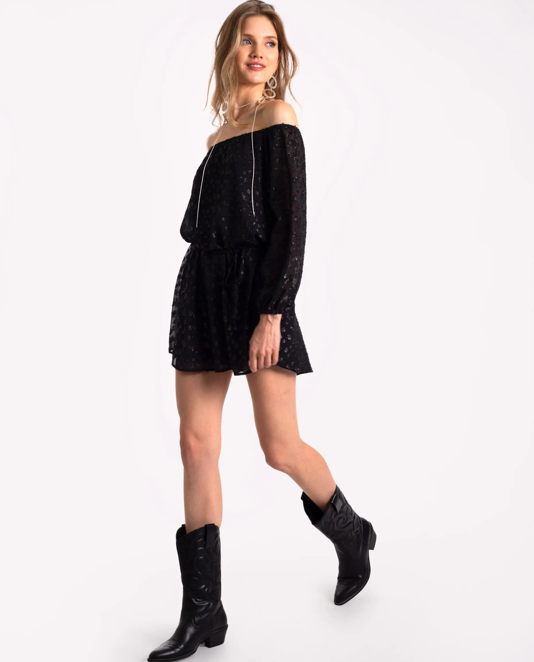 VESTIDO STARRY BLISS · NEGRO